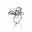 Smoky Butterfly Statement Ring