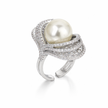Celestial Pearl Orbit Ring