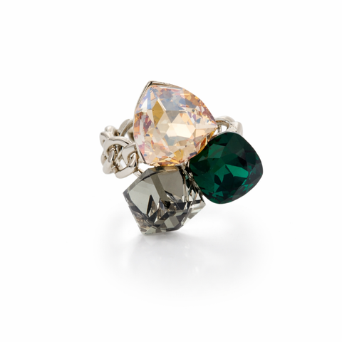 Twilight Trio Cluster Ring