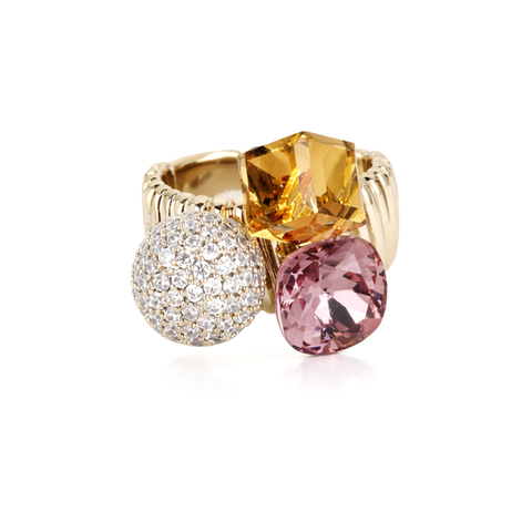 Golden Luxe Trio Ring