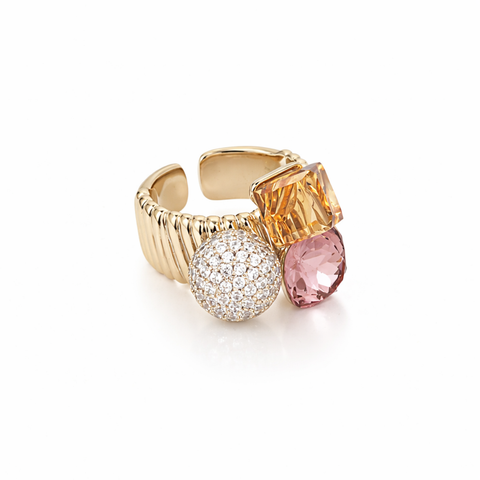 Golden Luxe Trio Ring