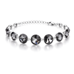 Rivoli crystal adjustable bracelet — variable colour - Gunmetal