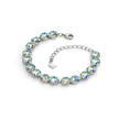 Octagonal crystal adjustable bracelet — variable colour - Aurora