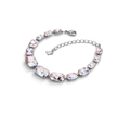 Cushion-cut crystal adjustable bracelet — variable colour - Aurora