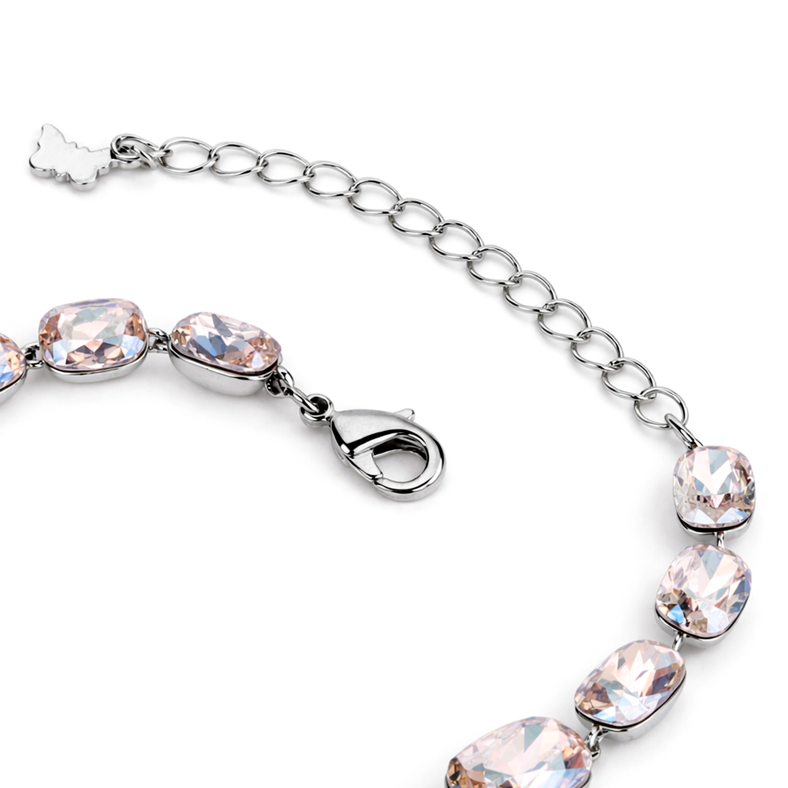 Cushion-cut crystal adjustable bracelet — variable colour - Aurora
