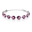 Rivoli crystal adjustable bracelet — variable colour - Amethyst