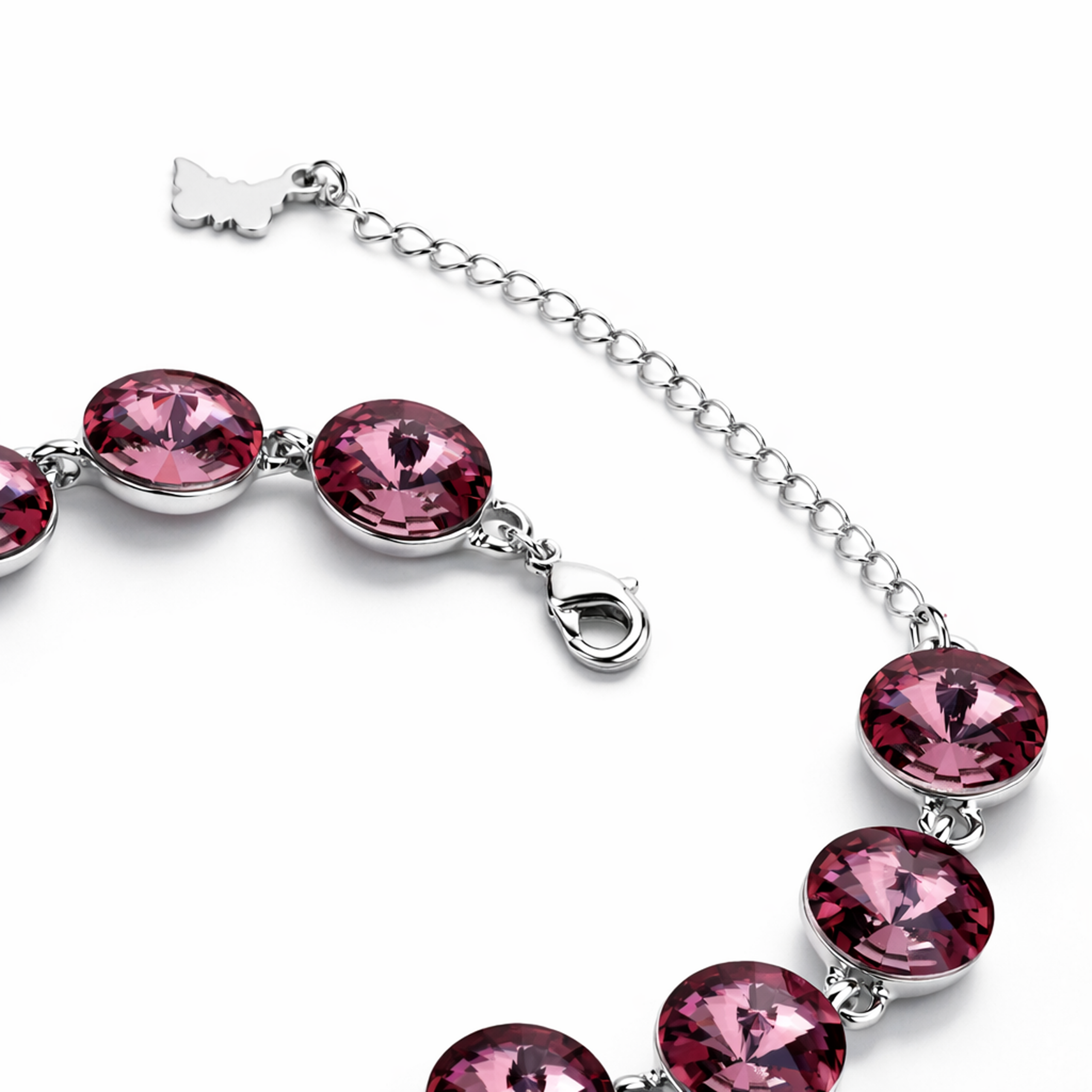 Rivoli crystal adjustable bracelet — variable colour - Amethyst