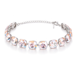 Cushion-cut crystal adjustable bracelet — variable colour - Aurora