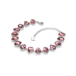 Pear-cut crystal adjustable bracelet — variable colour - Rose pink