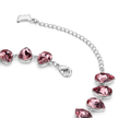Pear-cut crystal adjustable bracelet — variable colour - Rose pink