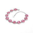 Rivoli crystal adjustable bracelet — variable colour - Fuchsia