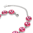 Rivoli crystal adjustable bracelet — variable colour - Fuchsia