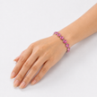 Rivoli crystal adjustable bracelet — variable colour - Fuchsia