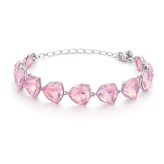 Crystal crystal adjustable bracelet — variable colour - Blush pink