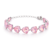 Crystal crystal adjustable bracelet — variable colour - Blush pink
