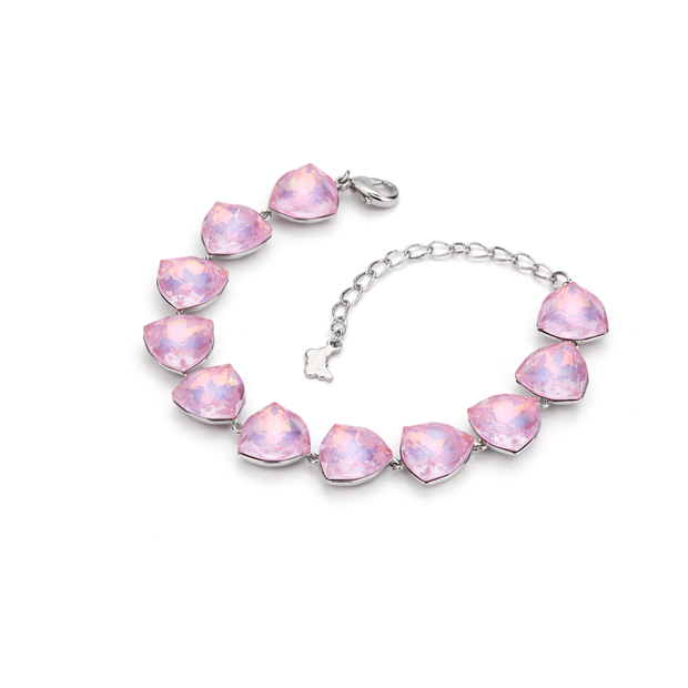 Crystal crystal adjustable bracelet — variable colour - Blush pink