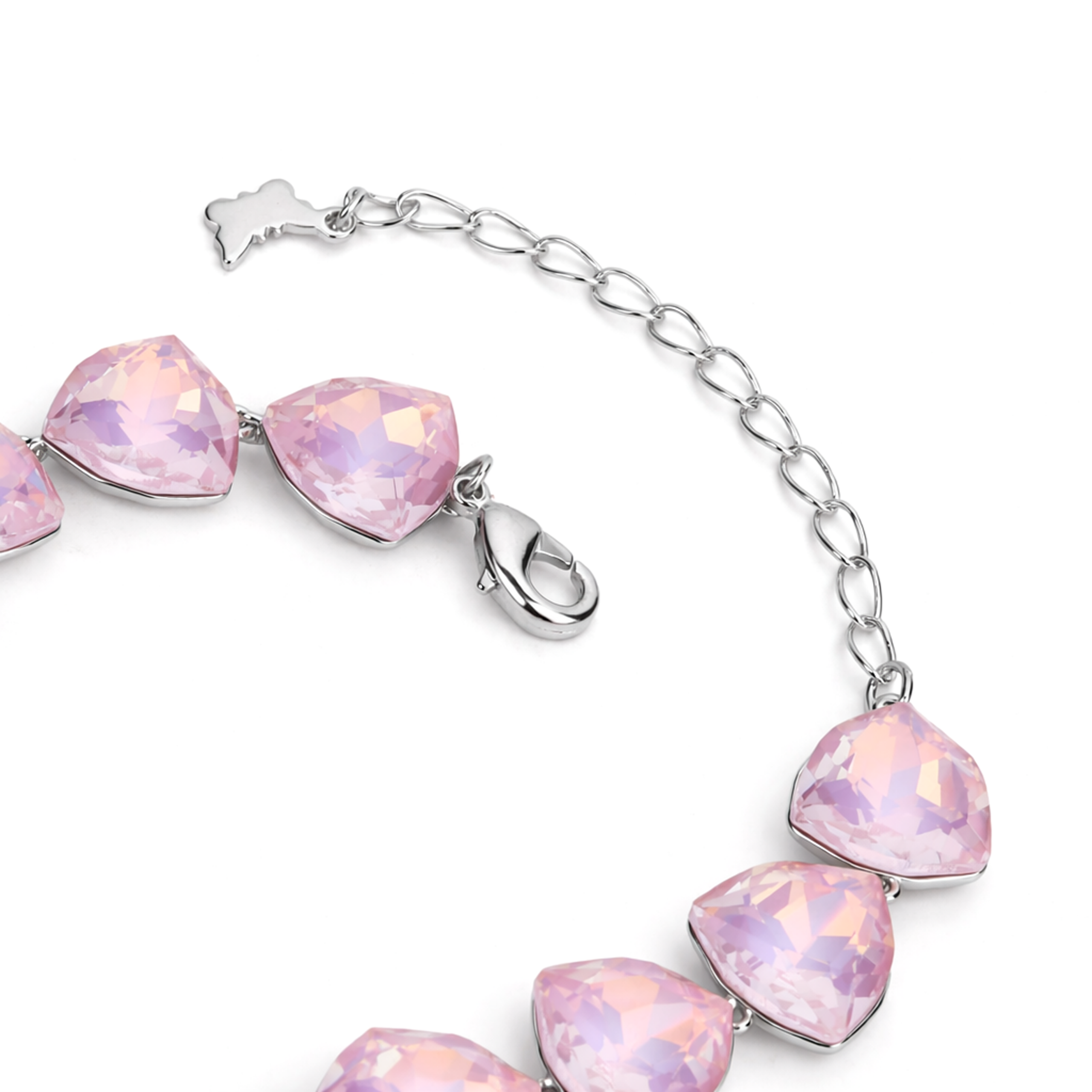 Crystal crystal adjustable bracelet — variable colour - Blush pink