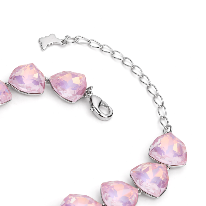Crystal crystal adjustable bracelet — variable colour - Blush pink