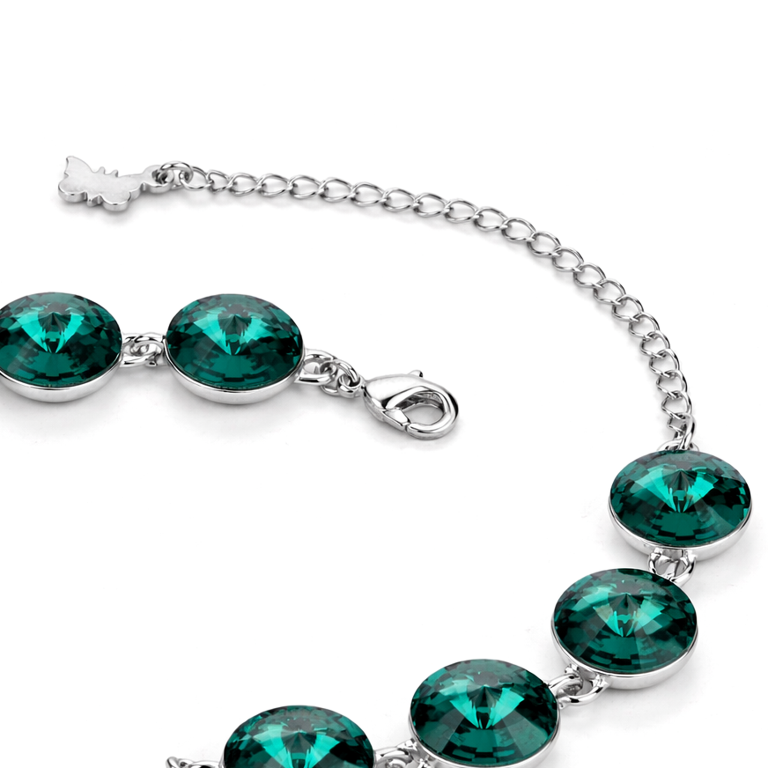 Rivoli crystal adjustable bracelet — variable colour - Emerald Green
