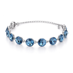Rivoli crystal adjustable bracelet — variable colour - Aqua Blue