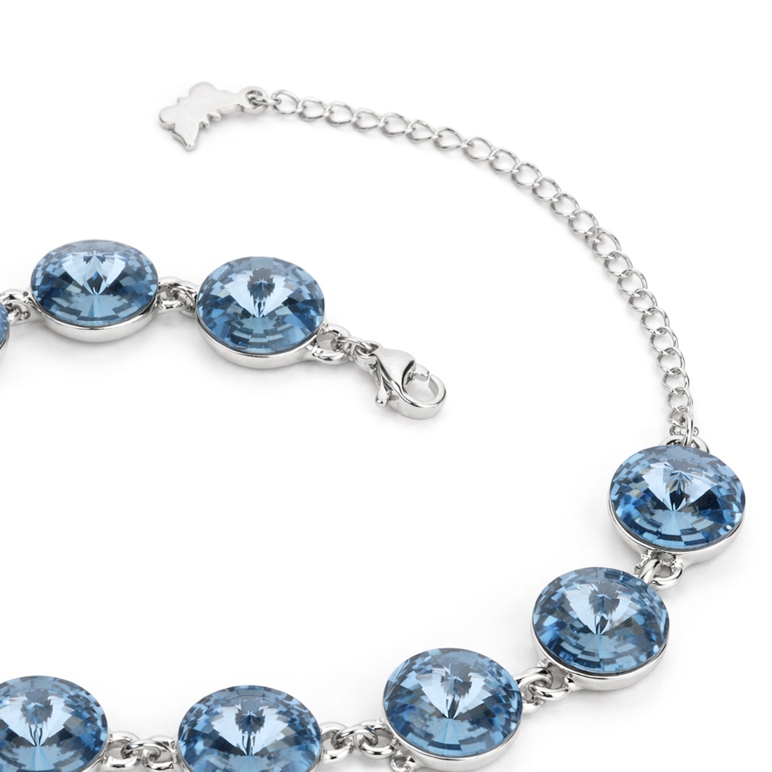 Rivoli crystal adjustable bracelet — variable colour - Aqua Blue