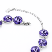 Rivoli crystal adjustable bracelet — variable colour - Amethyst