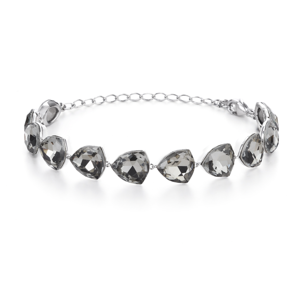 Crystal crystal adjustable bracelet — variable colour - Gunmetal