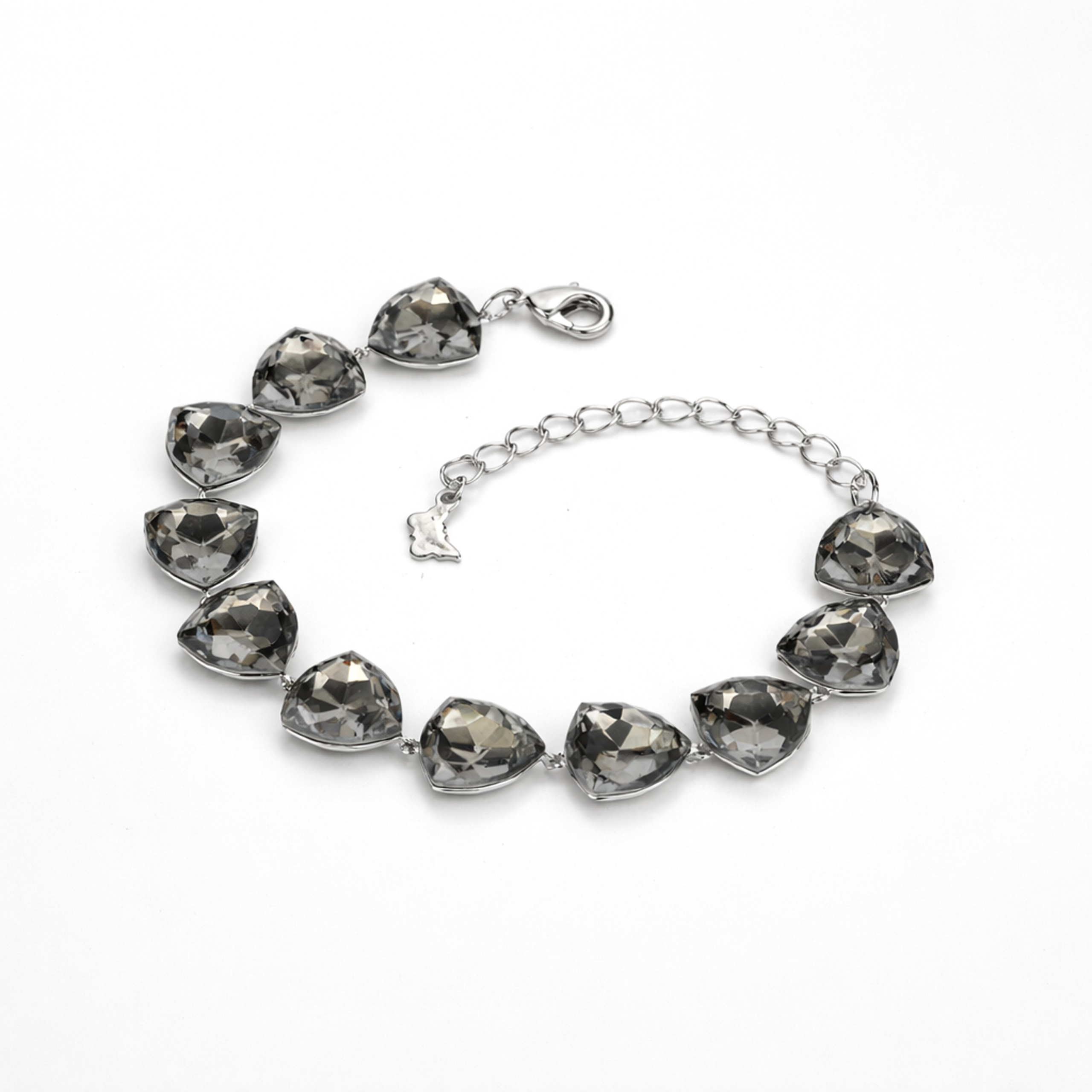 Crystal crystal adjustable bracelet — variable colour - Gunmetal