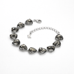 Crystal crystal adjustable bracelet — variable colour - Gunmetal
