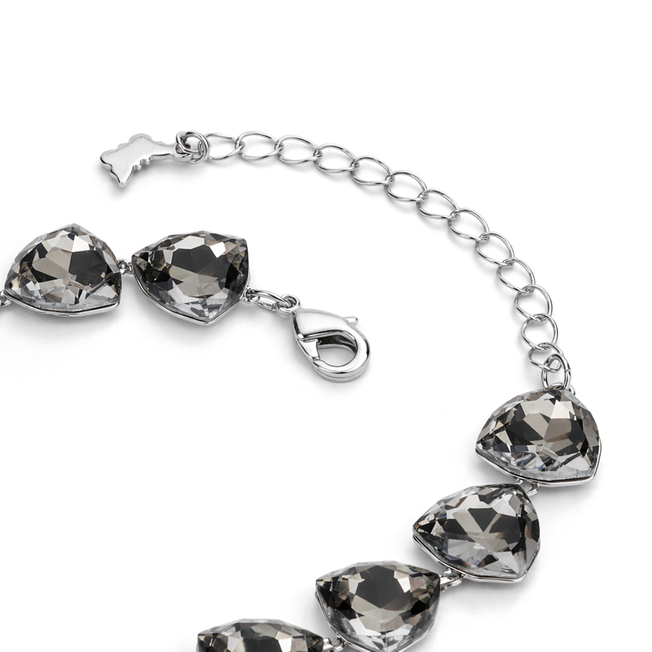 Crystal crystal adjustable bracelet — variable colour - Gunmetal