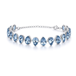 Pear-cut crystal adjustable bracelet — variable colour - Sky Blue