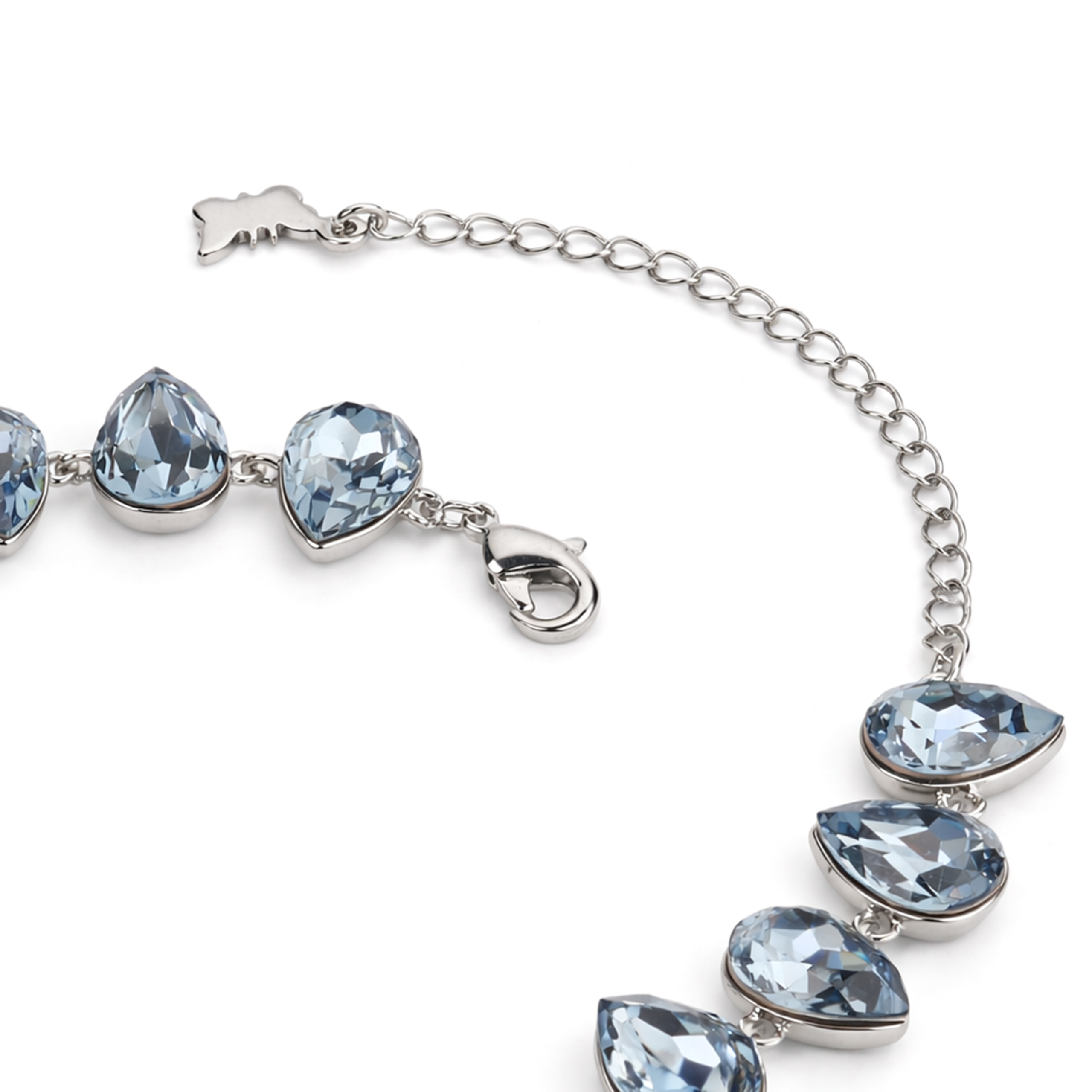 Pear-cut crystal adjustable bracelet — variable colour - Sky Blue