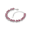 Octagonal crystal adjustable bracelet — variable colour - Rose pink