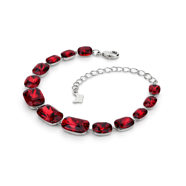 Crystal crystal adjustable bracelet — variable colour - Silver
