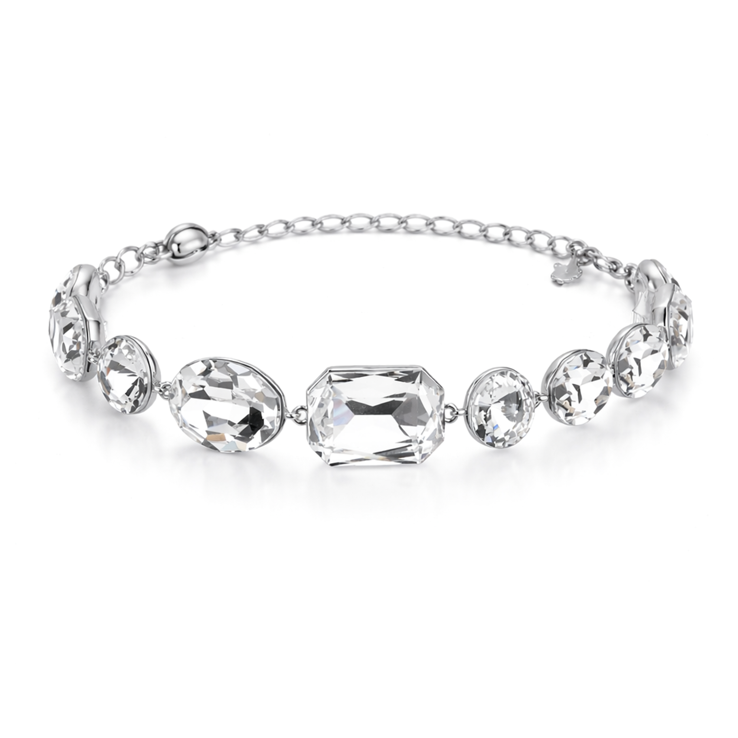 Crystal crystal adjustable bracelet — variable colour - Clear