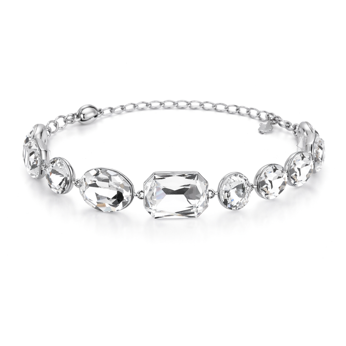 Crystal crystal adjustable bracelet — variable colour - Clear