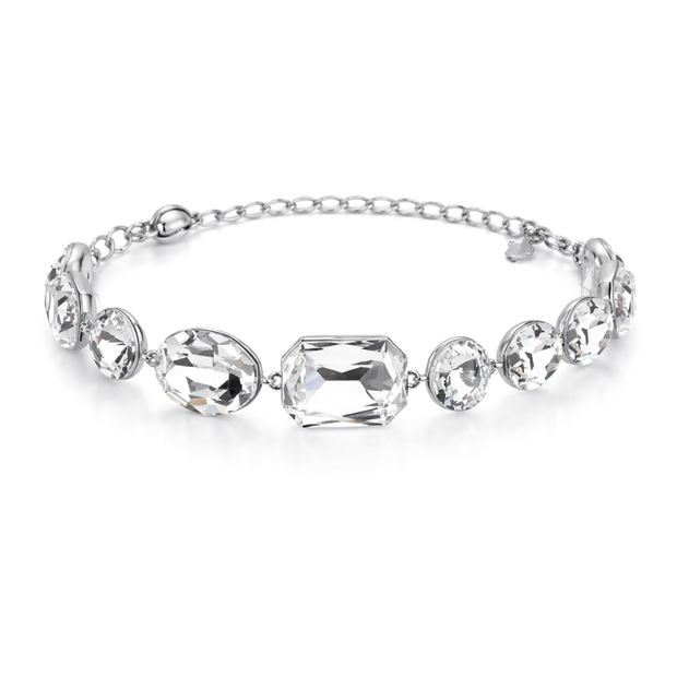 Crystal crystal adjustable bracelet — variable colour - Clear