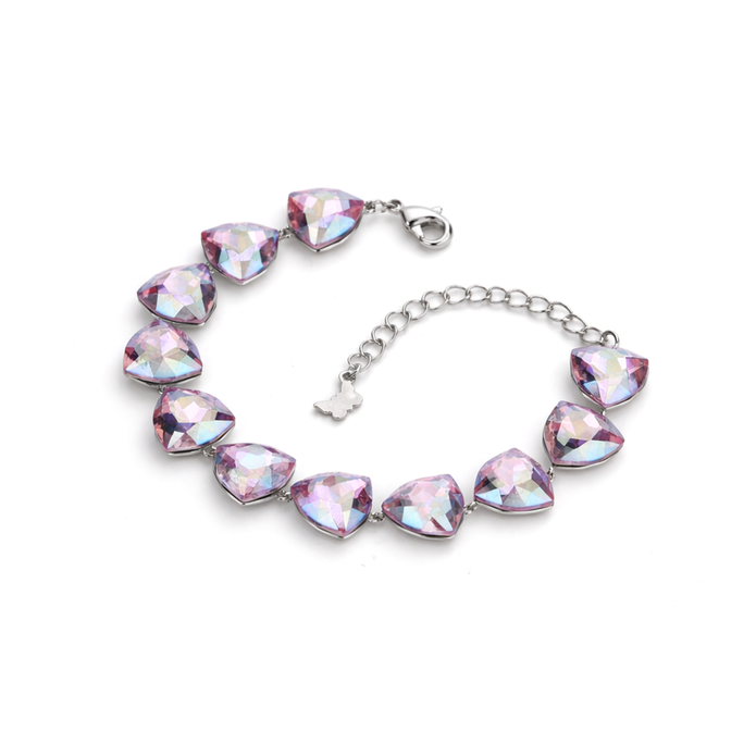 Crystal crystal adjustable bracelet — variable colour - Violet