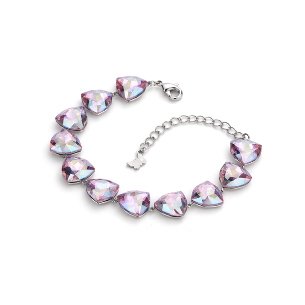 Crystal crystal adjustable bracelet — variable colour - Violet