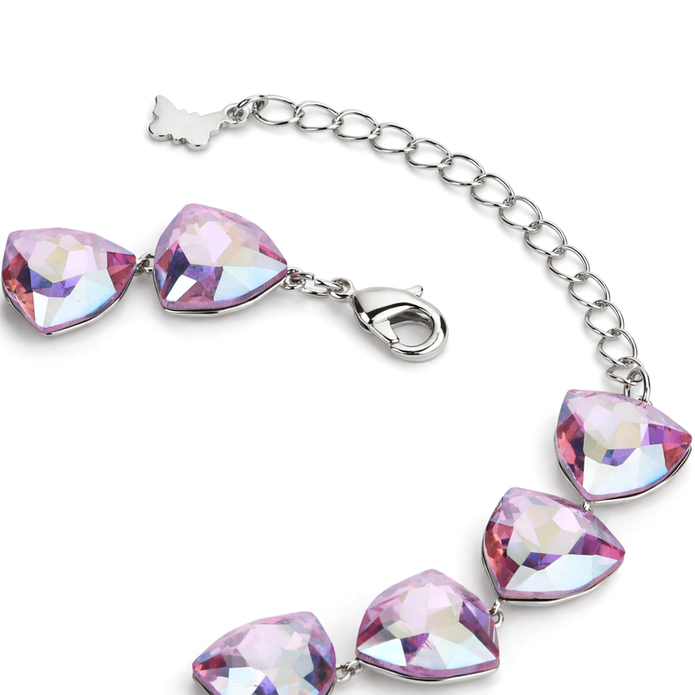 Crystal crystal adjustable bracelet — variable colour - Violet