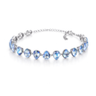 Pear-cut crystal adjustable bracelet — variable colour - Sky Blue