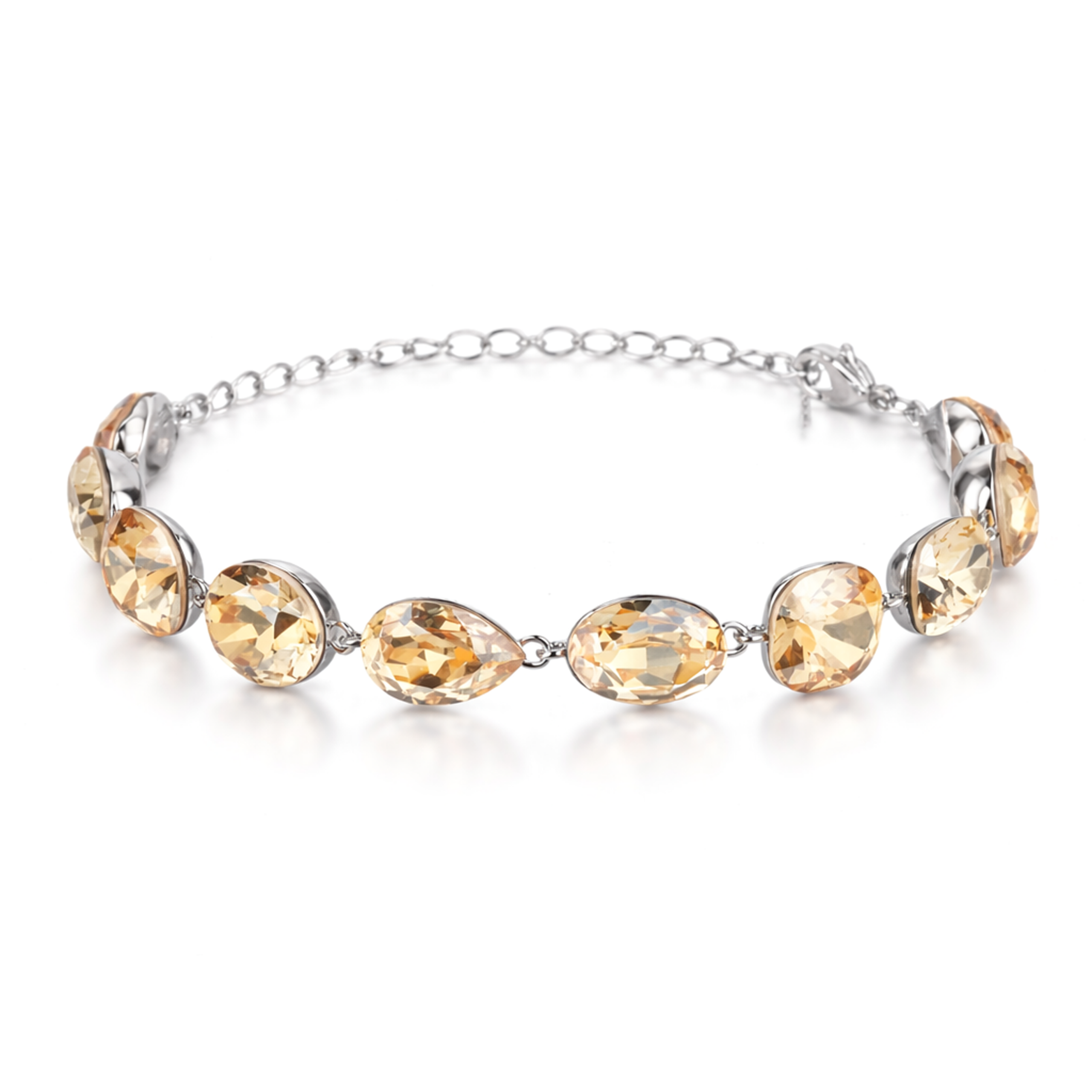 Crystal crystal adjustable bracelet — variable colour - Citrine