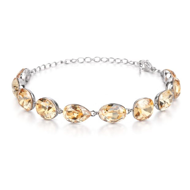 Crystal crystal adjustable bracelet — variable colour - Citrine