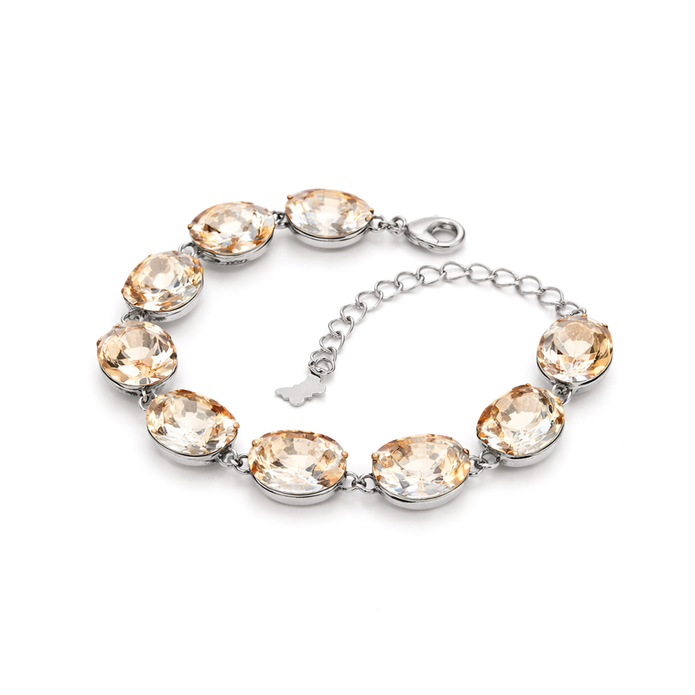 Crystal crystal adjustable bracelet — variable colour - Citrine