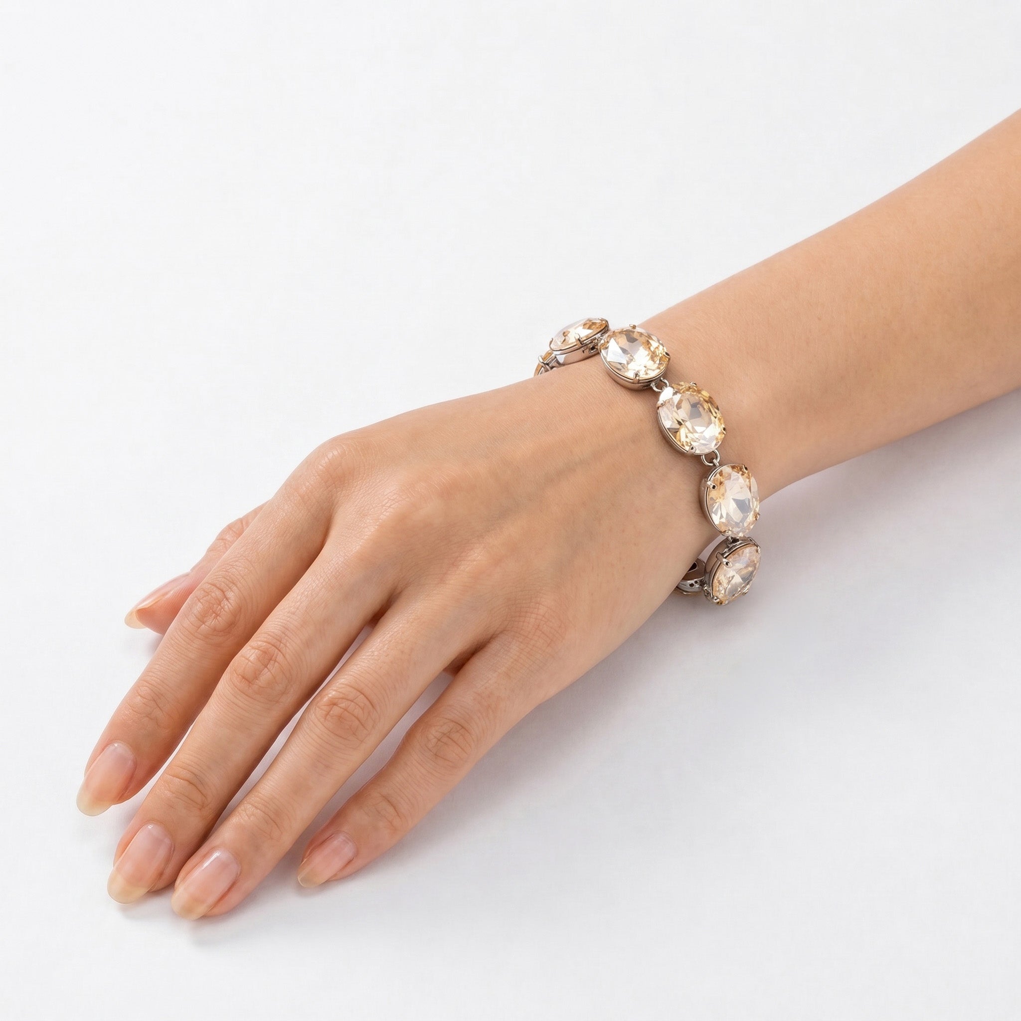 Crystal crystal adjustable bracelet — variable colour - Citrine