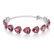Crystal crystal adjustable bracelet — variable colour - Rose pink