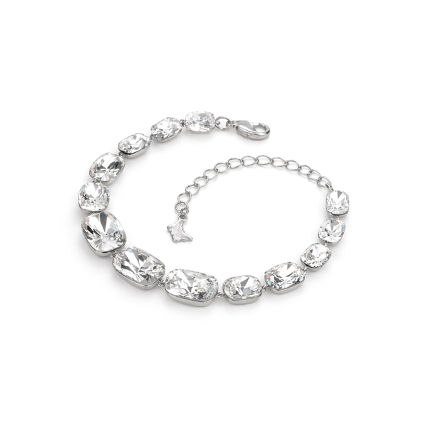 Crystal crystal adjustable bracelet — variable colour - Clear