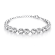 Octagonal crystal adjustable bracelet — variable colour - Clear