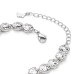 Octagonal crystal adjustable bracelet — variable colour - Clear
