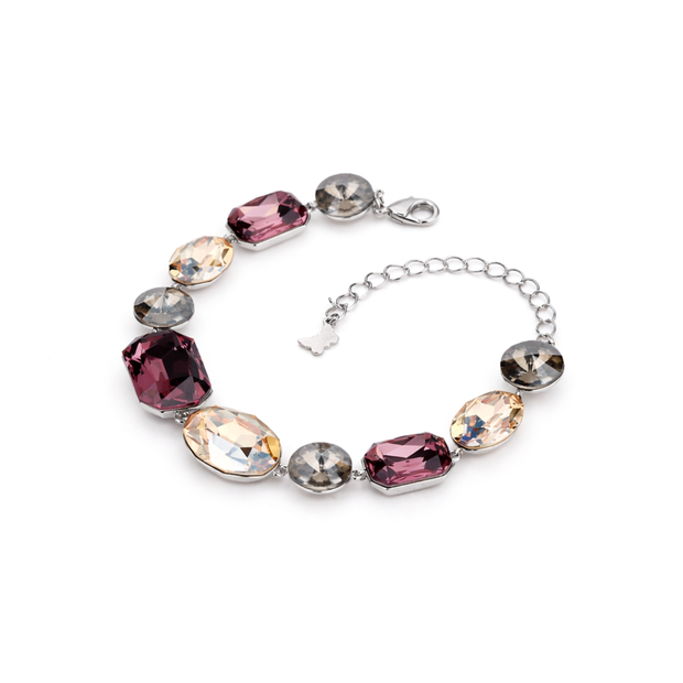 Crystal crystal adjustable bracelet — variable colour - Multi-Color